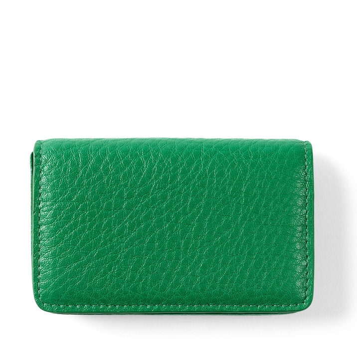 Business Card Case | Full Grain Leather Kelly Green